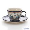 ポーリッシュポタリー（ポーランド陶器） ボレスワヴィエツ ティーカップ＆ソーサー 220ml／16cm 775／836／A-1154A