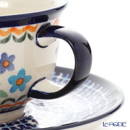 ポーリッシュポタリー（ポーランド陶器） ボレスワヴィエツ ティーカップ＆ソーサー 220ml／16cm 775／836／A-1154A