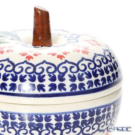 ポーリッシュポタリー（ポーランド陶器） ボレスワヴィエツ キャニスター（リンゴ） 9.2cm／100ml 1899／1046