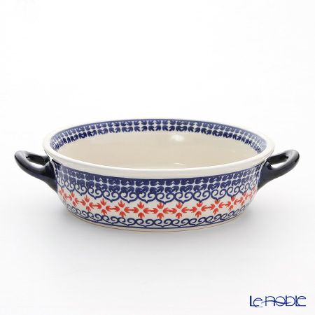 ポーリッシュポタリー（ポーランド陶器） ボレスワヴィエツ グラタン皿 18.8cm／H4.6cm 1454／1046