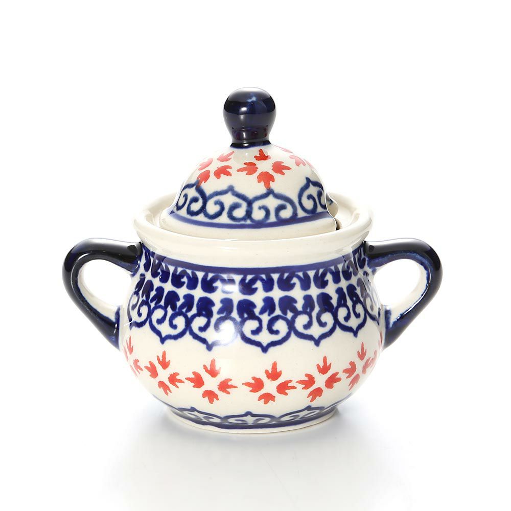 ポーリッシュポタリー（ポーランド陶器） ボレスワヴィエツ シュガーボウル 50ml／7.7cm 1115／1046