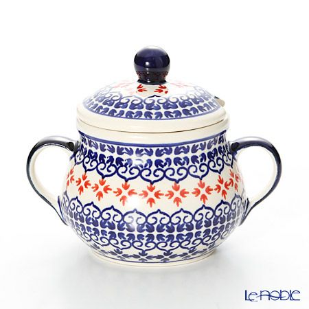 ポーリッシュポタリー（ポーランド陶器） ボレスワヴィエツ シュガーボウル 250ml／9.8cm 1354／1046