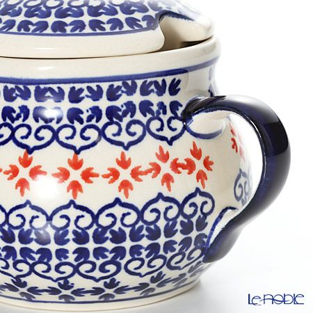 ポーリッシュポタリー（ポーランド陶器） ボレスワヴィエツ シュガーボウル 250ml／9.8cm 1354／1046