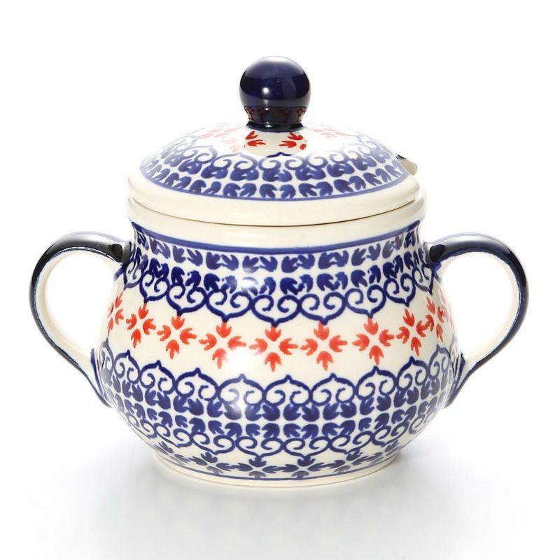 ポーリッシュポタリー（ポーランド陶器） ボレスワヴィエツ シュガーボウル 250ml／9.8cm 1354／1046