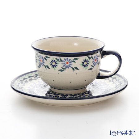 ポーリッシュポタリー（ポーランド陶器） ボレスワヴィエツ ティーカップ＆ソーサー 220ml／16cm 775／836／A-1163A