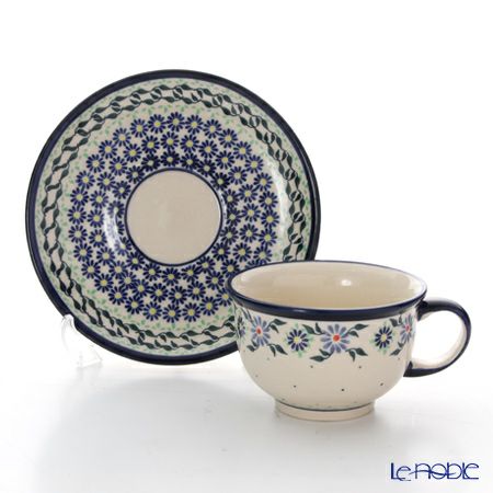 ポーリッシュポタリー（ポーランド陶器） ボレスワヴィエツ ティーカップ＆ソーサー 220ml／16cm 775／836／A-1163A