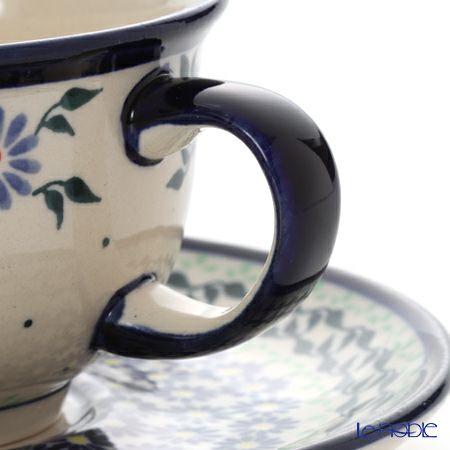 ポーリッシュポタリー（ポーランド陶器） ボレスワヴィエツ ティーカップ＆ソーサー 220ml／16cm 775／836／A-1163A