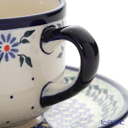 ポーリッシュポタリー（ポーランド陶器） ボレスワヴィエツ ティーカップ＆ソーサー 210ml／16cm 886／883／A-1163A