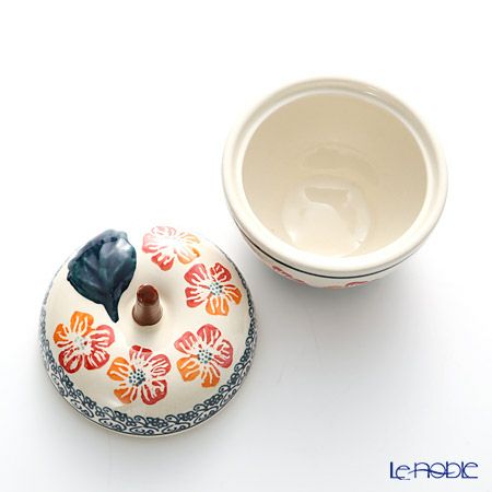 ポーリッシュポタリー（ポーランド陶器） ボレスワヴィエツ キャニスター（リンゴ） 9.2cm／100ml 1899／955