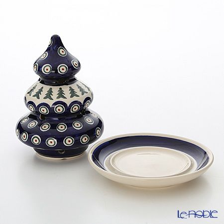 ポーリッシュポタリー（ポーランド陶器） ボレスワヴィエツ クリスマスツリー 14.6cm XMAS／クリスマス（もみの木）1285／200