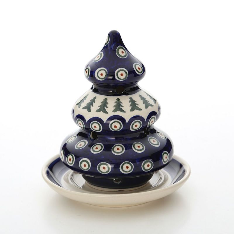 ポーリッシュポタリー（ポーランド陶器） ボレスワヴィエツ クリスマスツリー 14.6cm XMAS／クリスマス（もみの木）1285／200
