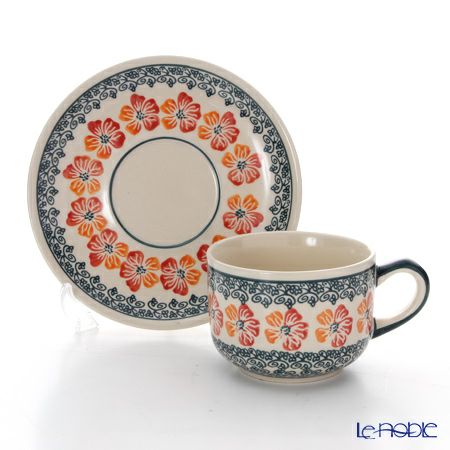 ポーリッシュポタリー（ポーランド陶器） ボレスワヴィエツ ティーカップ＆ソーサー 210ml／16cm 886／883／955