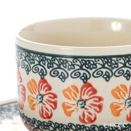 ポーリッシュポタリー（ポーランド陶器） ボレスワヴィエツ ティーカップ＆ソーサー 210ml／16cm 886／883／955
