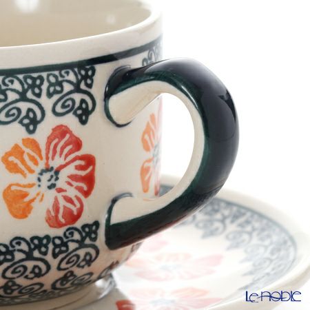 ポーリッシュポタリー（ポーランド陶器） ボレスワヴィエツ ティーカップ＆ソーサー 210ml／16cm 886／883／955