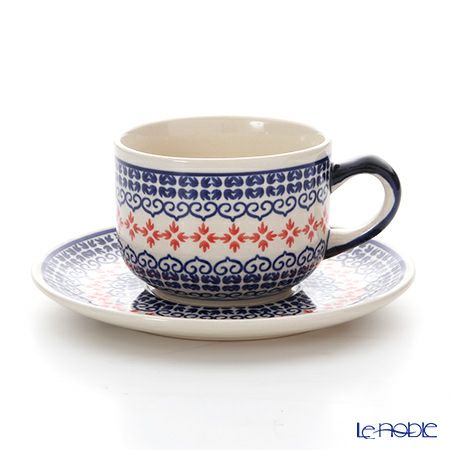 ポーリッシュポタリー（ポーランド陶器） ボレスワヴィエツ ティーカップ＆ソーサー 210ml／16cm 886／883／1046