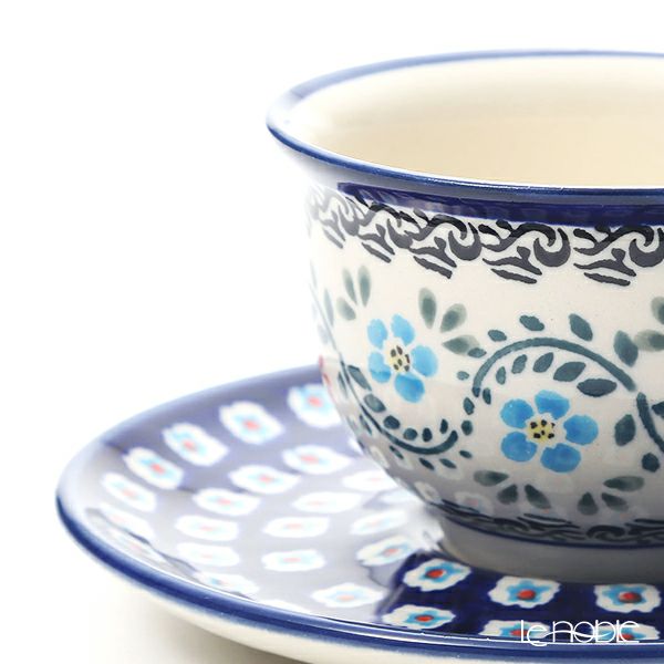 ポーリッシュポタリー（ポーランド陶器） ボレスワヴィエツ ティーカップ＆ソーサー 220ml／16cm 775／836／A-1145A