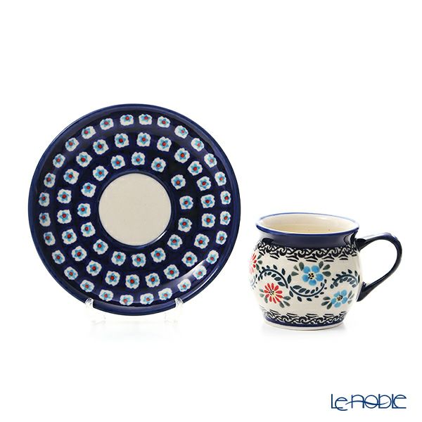 ポーリッシュポタリー（ポーランド陶器） ボレスワヴィエツ コーヒーカップ＆ソーサー 160ml／14.2cm 913／710／A-1145A