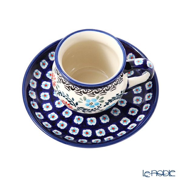 ポーリッシュポタリー（ポーランド陶器） ボレスワヴィエツ コーヒーカップ＆ソーサー 160ml／14.2cm 913／710／A-1145A