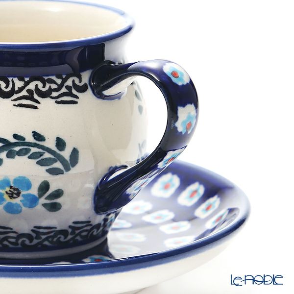 ポーリッシュポタリー（ポーランド陶器） ボレスワヴィエツ コーヒーカップ＆ソーサー 160ml／14.2cm 913／710／A-1145A