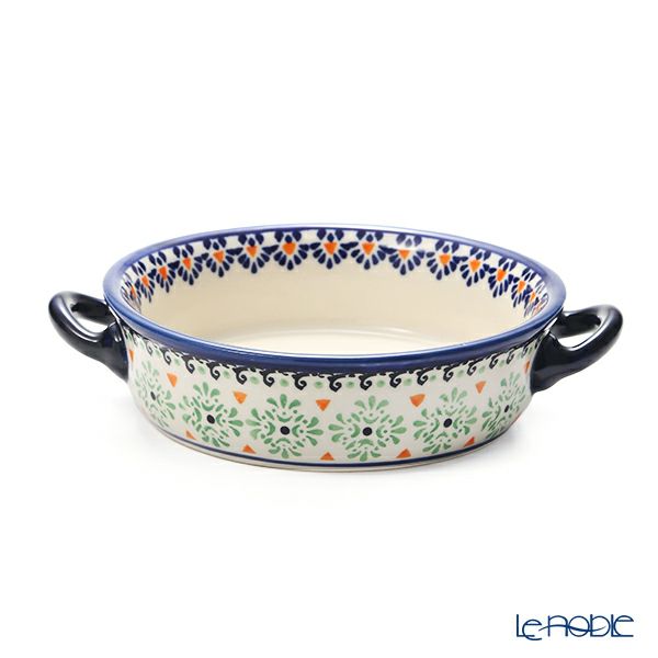 ポーリッシュポタリー（ポーランド陶器） ボレスワヴィエツ グラタン皿 18.8cm／H4.6cm 1454／A-1155A