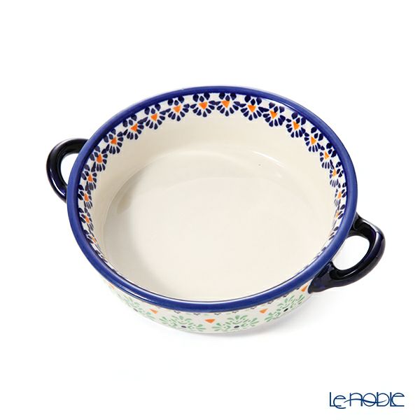 ポーリッシュポタリー（ポーランド陶器） ボレスワヴィエツ グラタン皿 18.8cm／H4.6cm 1454／A-1155A