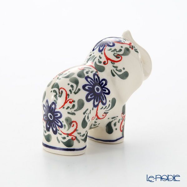 ポーリッシュポタリー（ポーランド陶器） ボレスワヴィエツ フィギュリン（エレファント） H8cm 1874／A-1197A