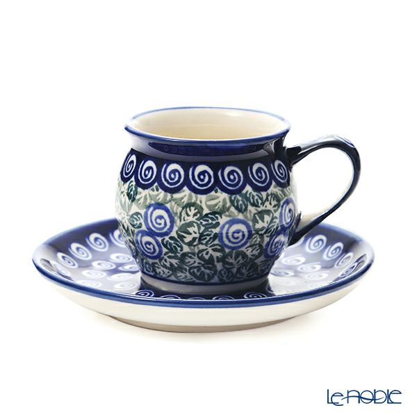 ポーリッシュポタリー（ポーランド陶器） ボレスワヴィエツ コーヒーカップ＆ソーサー 160ml／14.2cm 913／710／A-1073A