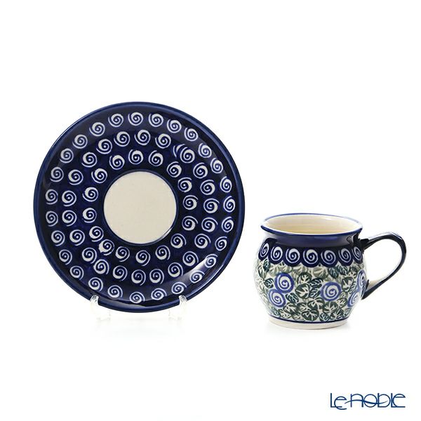 ポーリッシュポタリー（ポーランド陶器） ボレスワヴィエツ コーヒーカップ＆ソーサー 160ml／14.2cm 913／710／A-1073A