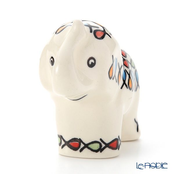 ポーリッシュポタリー（ポーランド陶器） ボレスワヴィエツ フィギュリン（エレファント） H8cm 1874／DU-221