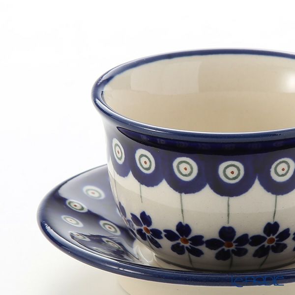 ポーリッシュポタリー（ポーランド陶器） ボレスワヴィエツ ジャパニーズティーカップ＆ソーサー 110ml 716／2014／A-166A 【ル・ノーブルオリジナル企画商品】