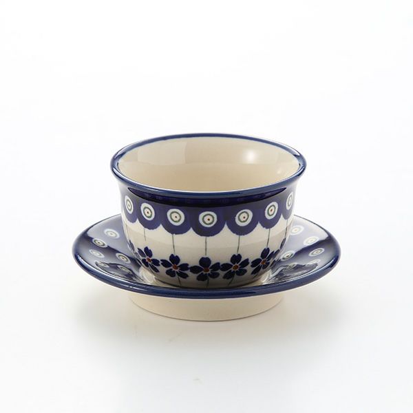 ポーリッシュポタリー（ポーランド陶器） ボレスワヴィエツ ジャパニーズティーカップ＆ソーサー 110ml 716／2014／A-166A 【ル・ノーブルオリジナル企画商品】