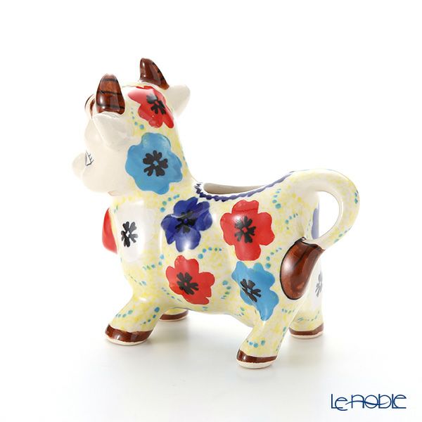 ポーリッシュポタリー（ポーランド陶器） ボレスワヴィエツ クリーマー（ウシ） 75ml 1885／DU-220