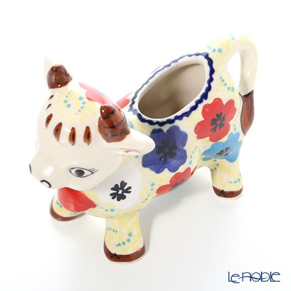 ポーリッシュポタリー（ポーランド陶器） ボレスワヴィエツ クリーマー（ウシ） 75ml 1885／DU-220