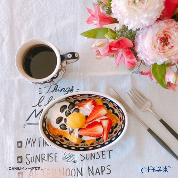 ポーリッシュポタリー（ポーランド陶器） ボレスワヴィエツ 楕円型ディッシュ 16.4cm／H4.5cm 1894A／A-1197A