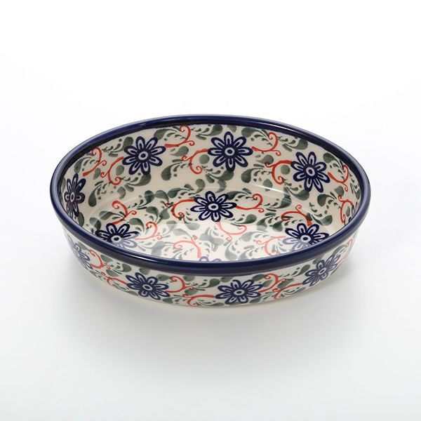 ポーリッシュポタリー（ポーランド陶器） ボレスワヴィエツ 楕円型ディッシュ 16.4cm／H4.5cm 1894A／A-1197A