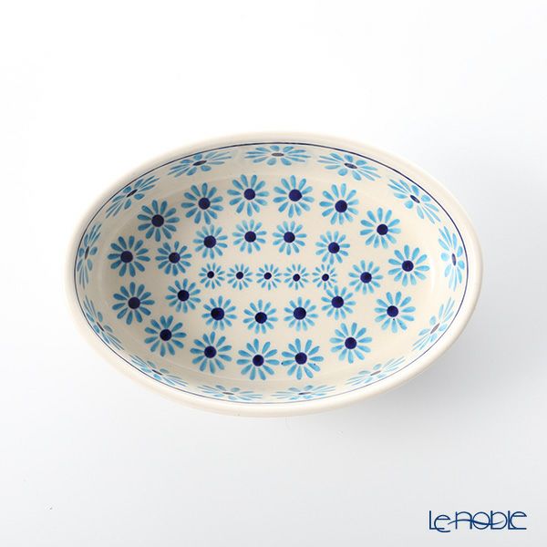 ポーリッシュポタリー（ポーランド陶器） ボレスワヴィエツ 楕円型ディッシュ 16.4cm／H4.5cm 1894A／966