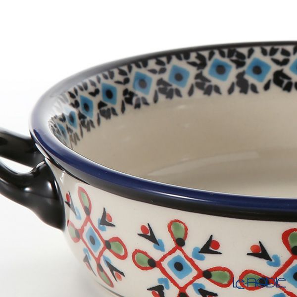 ポーリッシュポタリー（ポーランド陶器） ボレスワヴィエツ グラタン皿 18.8cm／H4.6cm 1454／A-1220A