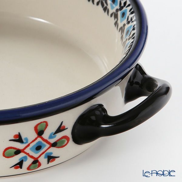 ポーリッシュポタリー（ポーランド陶器） ボレスワヴィエツ グラタン皿 18.8cm／H4.6cm 1454／A-1220A