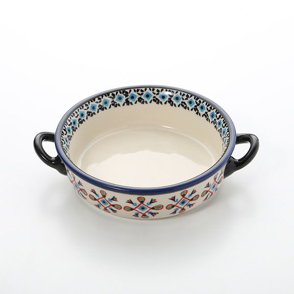 ポーリッシュポタリー（ポーランド陶器） ボレスワヴィエツ グラタン皿 18.8cm／H4.6cm 1454／A-1220A