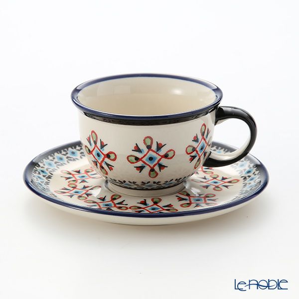 ポーリッシュポタリー（ポーランド陶器） ボレスワヴィエツ ティーカップ＆ソーサー 220ml／16cm 775／836／A-1220A