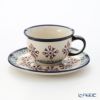 ポーリッシュポタリー（ポーランド陶器） ボレスワヴィエツ ティーカップ＆ソーサー 220ml／16cm 775／836／A-1220A