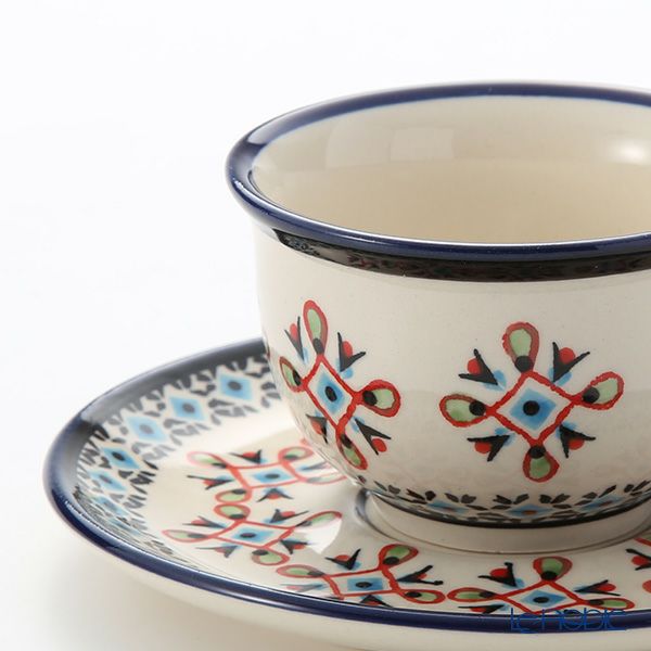 ポーリッシュポタリー（ポーランド陶器） ボレスワヴィエツ ティーカップ＆ソーサー 220ml／16cm 775／836／A-1220A