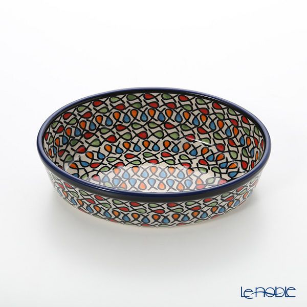 ポーリッシュポタリー（ポーランド陶器） ボレスワヴィエツ 楕円型ディッシュ 16.4cm／H4.5cm 1894A／DU-221