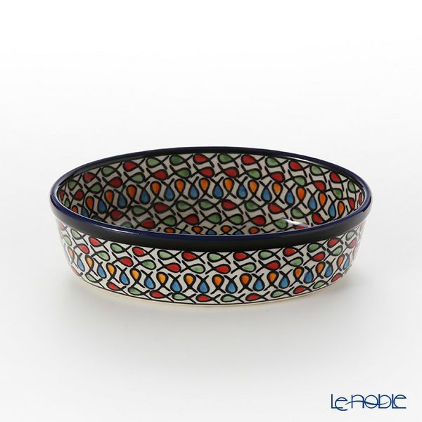 ポーリッシュポタリー（ポーランド陶器） ボレスワヴィエツ 楕円型ディッシュ 16.4cm／H4.5cm 1894A／DU-221