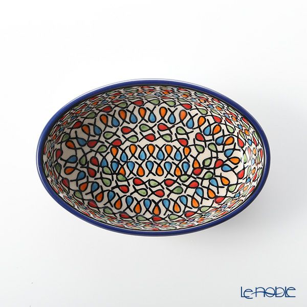 ポーリッシュポタリー（ポーランド陶器） ボレスワヴィエツ 楕円型ディッシュ 16.4cm／H4.5cm 1894A／DU-221