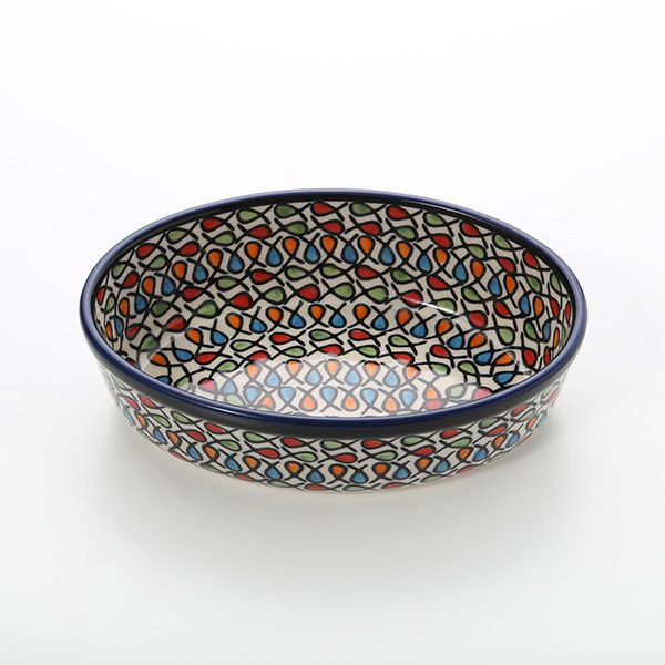 ポーリッシュポタリー（ポーランド陶器） ボレスワヴィエツ 楕円型ディッシュ 16.4cm／H4.5cm 1894A／DU-221