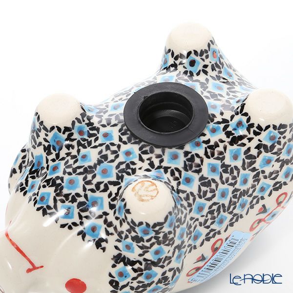 ポーリッシュポタリー（ポーランド陶器） ボレスワヴィエツ ピギーバンク（豚の貯金箱） 15.5cm／H9.3cm 1815／A-1220A