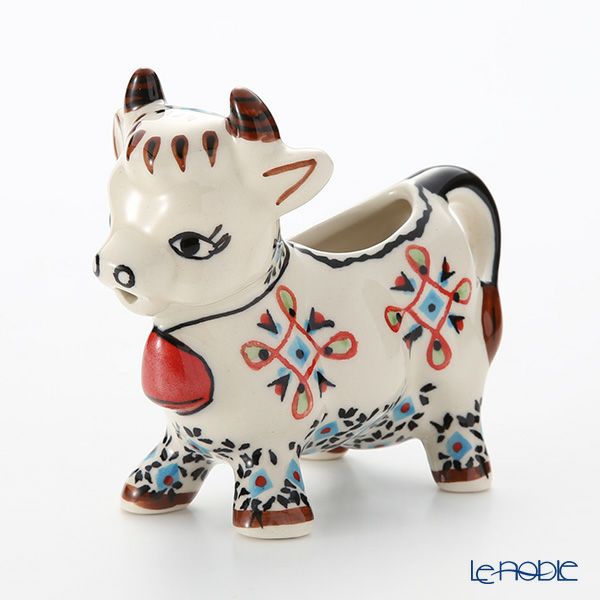 ポーリッシュポタリー（ポーランド陶器） ボレスワヴィエツ クリーマー（ウシ） 75ml 1885／A-1220A