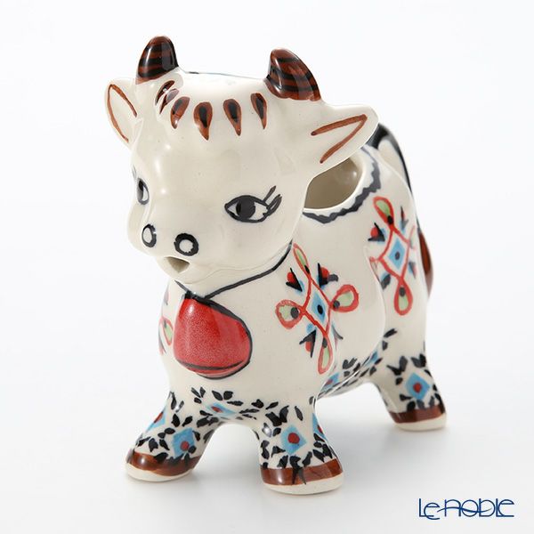 ポーリッシュポタリー（ポーランド陶器） ボレスワヴィエツ クリーマー（ウシ） 75ml 1885／A-1220A