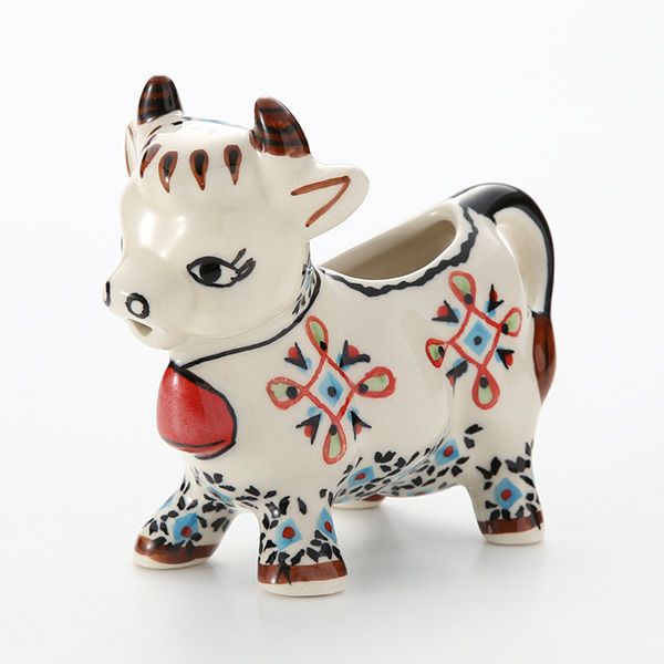 ポーリッシュポタリー（ポーランド陶器） ボレスワヴィエツ クリーマー（ウシ） 75ml 1885／A-1220A